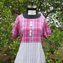 Load image into Gallery viewer, Purple & Pink Seersucker Dress