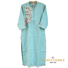 Load image into Gallery viewer, Pure linen embroidery kurta
