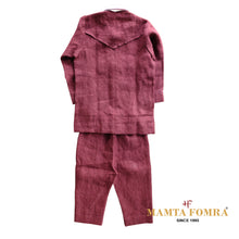 Load image into Gallery viewer, Customized Maroon Linen Waist Coat Set
