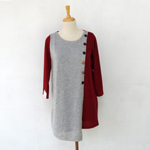 Load image into Gallery viewer, Red &amp; Grey Color Long Stretchable Top
