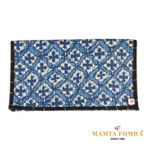 Load image into Gallery viewer, A traditional hand-printed Indigo Ajrakh block print design purse
