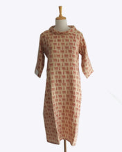 Load image into Gallery viewer, Hand blocked Bhagalpur Cotton Silk Kurta
