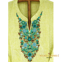 Load image into Gallery viewer, Pure linen embroidery kurta
