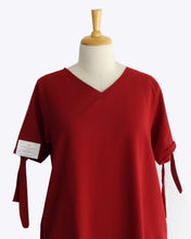 Load image into Gallery viewer, Maroon striped Crepe Short Kurta.
