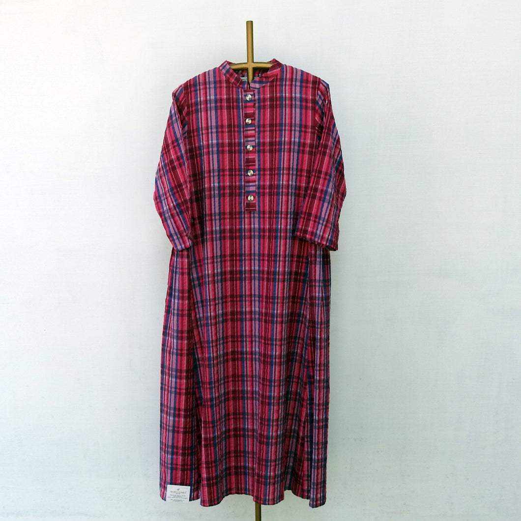 Pink Checks Seersucker Dress