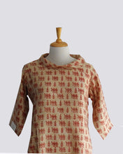 Load image into Gallery viewer, Hand blocked Bhagalpur Cotton Silk Kurta
