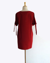 Load image into Gallery viewer, Maroon striped Crepe Short Kurta.
