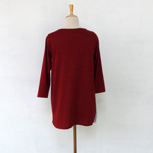 Load image into Gallery viewer, Red &amp; Grey Color Long Stretchable Top
