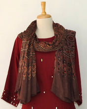 Load image into Gallery viewer, Maroon linen dress with mirror work
