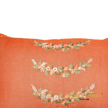 Load image into Gallery viewer, Hand embroidered pure linen cushion
