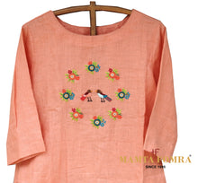 Load image into Gallery viewer, Pure linen embroidery kurta
