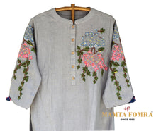 Load image into Gallery viewer, Pure linen embroidery kurta
