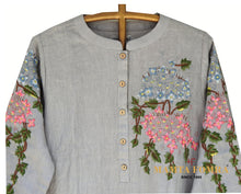 Load image into Gallery viewer, Pure linen embroidery kurta
