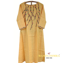 Load image into Gallery viewer, Pure linen embroidery kurta
