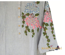 Load image into Gallery viewer, Pure linen embroidery kurta
