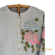 Load image into Gallery viewer, Pure linen embroidery kurta
