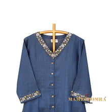 Load image into Gallery viewer, Pure Linen Hand Embroidery Kurta
