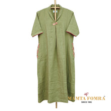 Load image into Gallery viewer, Pure linen embroidery kurta
