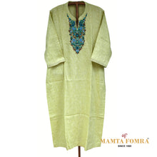 Load image into Gallery viewer, Pure linen embroidery kurta

