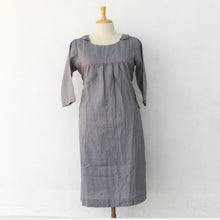 Load image into Gallery viewer, Gray Color Linen Kurta with Embroidery
