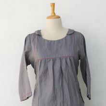 Load image into Gallery viewer, Gray Color Linen Kurta with Embroidery

