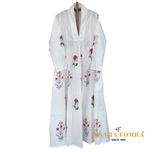 Load image into Gallery viewer, White pure cotton, block printed dress
