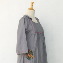 Load image into Gallery viewer, Gray Color Linen Kurta with Embroidery
