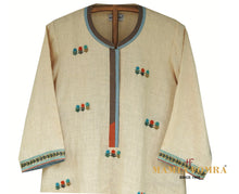 Load image into Gallery viewer, Pure linen embroidery kurta
