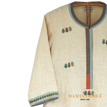 Load image into Gallery viewer, Pure linen embroidery kurta

