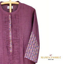 Load image into Gallery viewer, Pure linen embroidery kurta
