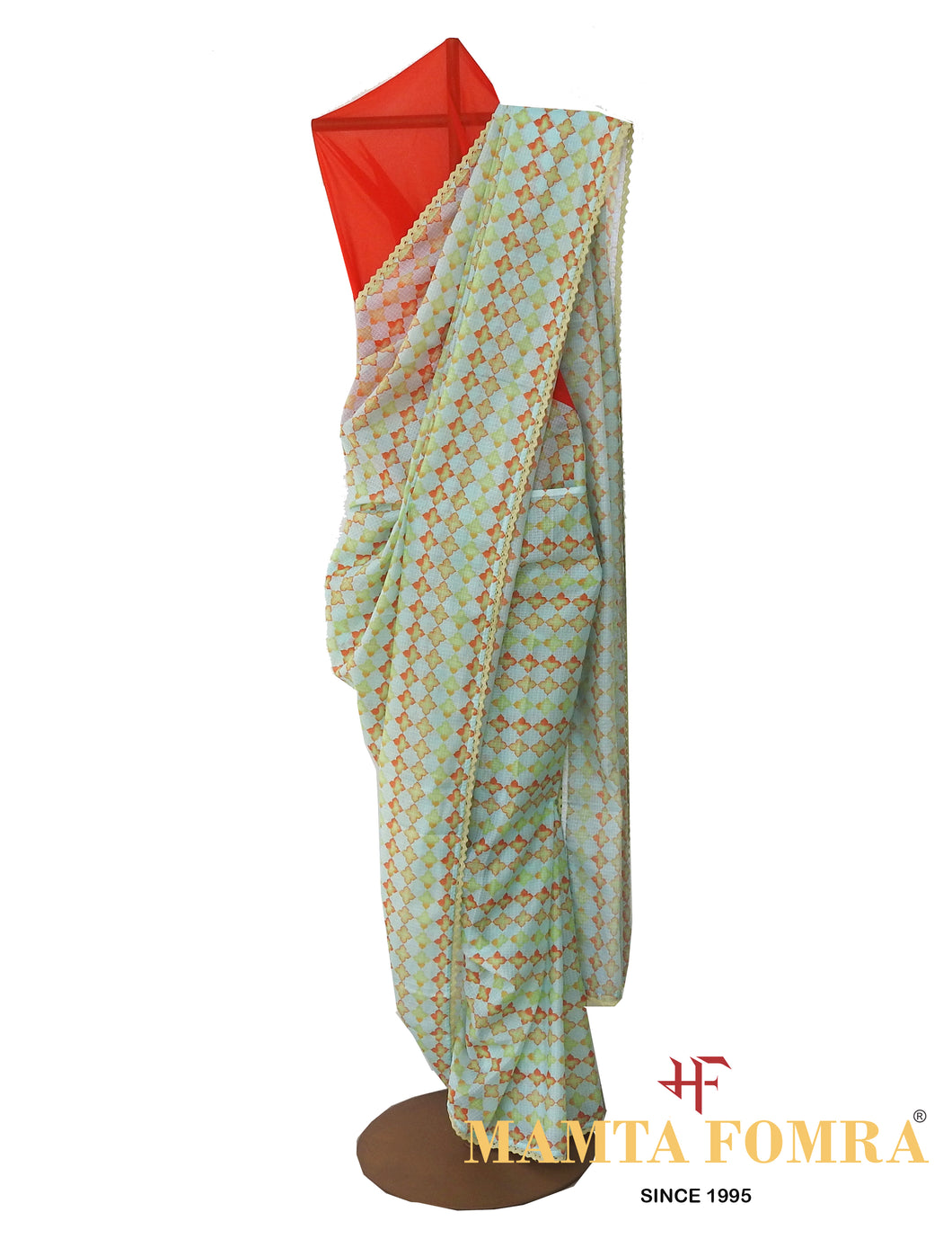 Green  & Red Saree