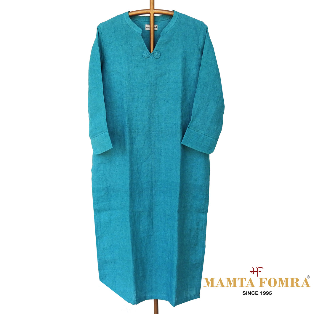 Blue Linen Kurta