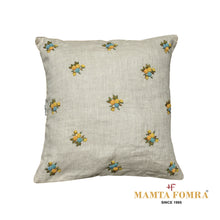 Load image into Gallery viewer, Hand embroidered pure linen cushion
