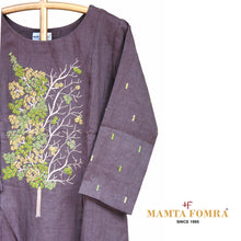 Load image into Gallery viewer, Pure linen embroidery kurta
