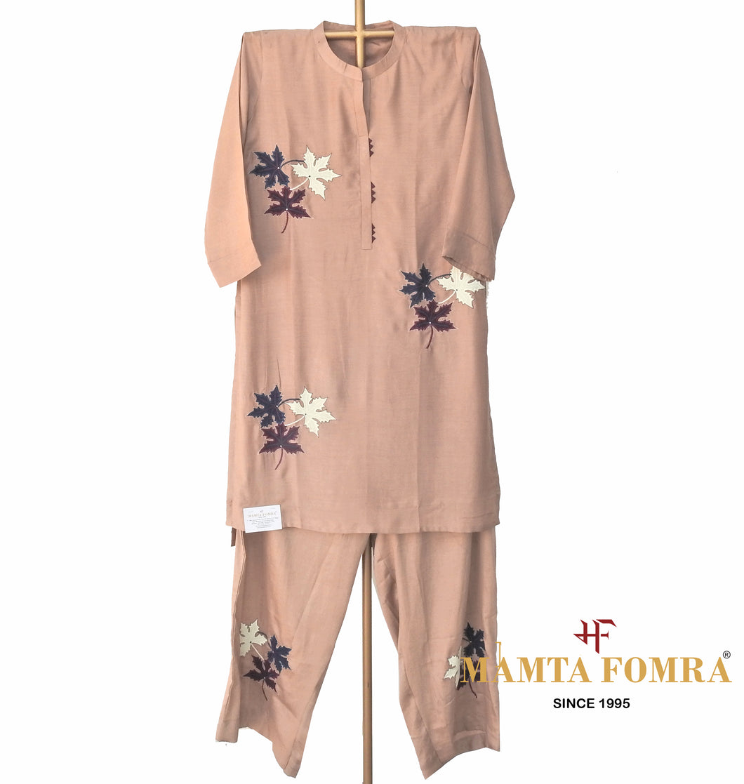 Biscuit color kurta with pant