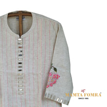 Load image into Gallery viewer, Pure linen embroidery kurta
