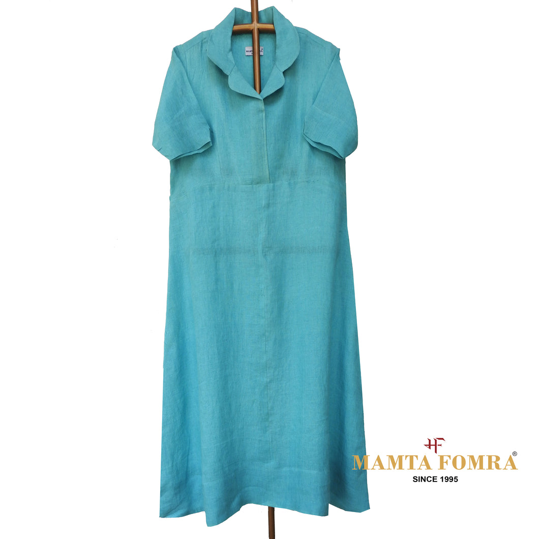Blue Linen Kurta