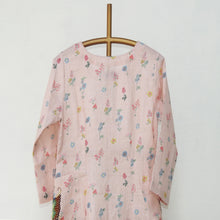 Load image into Gallery viewer, Pearl Pink Printed  Linen dress with Pocket
