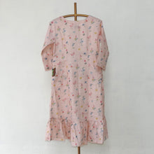 Load image into Gallery viewer, Pearl Pink Printed  Linen dress with Pocket
