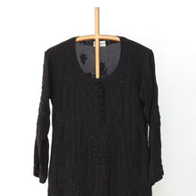 Load image into Gallery viewer, Black Chicken work kurta
