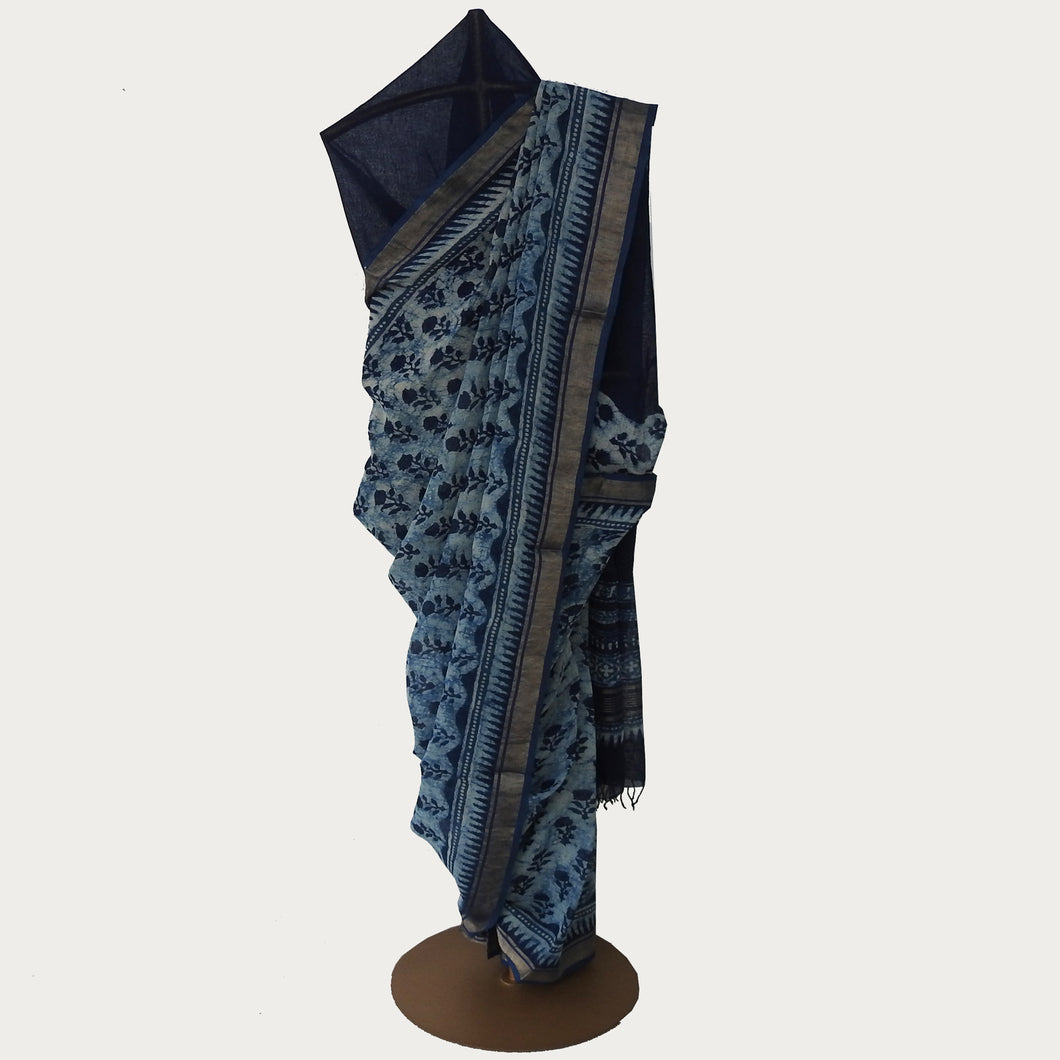 Linen cotton saree