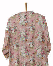 Load image into Gallery viewer, Matt Bubble gum Pink Linen Kurta with Braided edges
