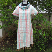 Load image into Gallery viewer, Cowl Neck Seersucker Multicolour Dress (Price on Request)
