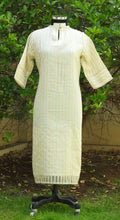 Load image into Gallery viewer, Off White and Mild Beige Organza Kurta
