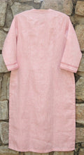 Load image into Gallery viewer, Pure Linen Kurta in Pink &amp; White Hues
