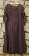 Load image into Gallery viewer, Pure Linen Brown Dress
