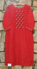 Load image into Gallery viewer, Pure Linen Red Kurta
