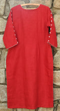 Load image into Gallery viewer, Pure Linen Red Kurta
