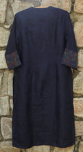Load image into Gallery viewer, Pure Linen Navy Blue Kurta
