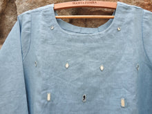 Load image into Gallery viewer, Sky Blue All Over Mirror Work Dress
